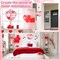 Paintable Valentines Ornaments 3 Sets, Wooden Valentines Ornaments to Paint, Unfinished Love Signs Wreaths Wood Crafts for Painting, Wooden Cutouts DIY Wood Crafts for Kids Adults Door Decor